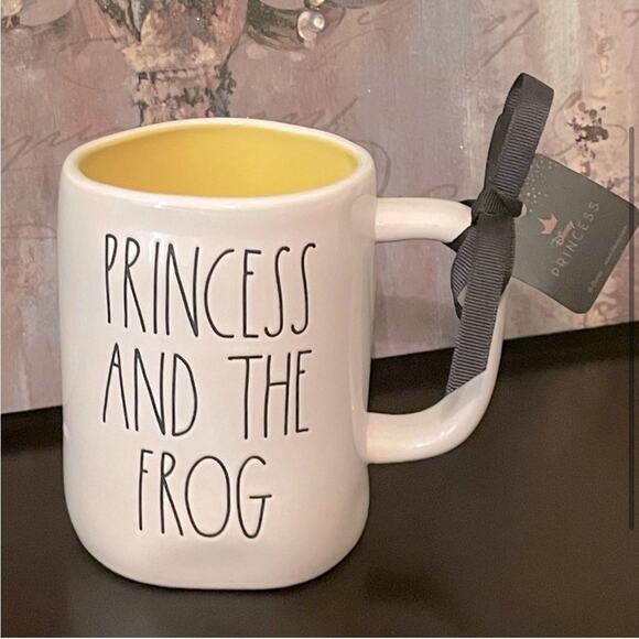 Rae Dunn Disney Princess And The Frog Double Sided Two Tone Ceramic Mug - Picture 3 of 4